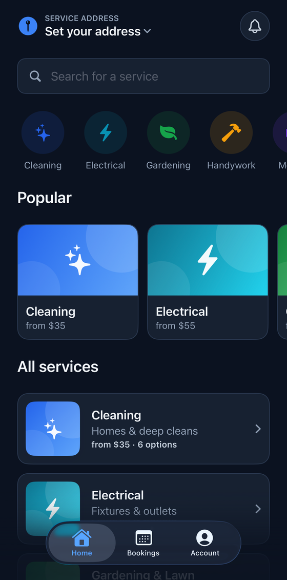 UrbanHelper customer app: browse local services and book a helper